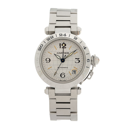 Cartier Stainless Steel 35mm Pasha GMT Automatic Watch 1 of 4