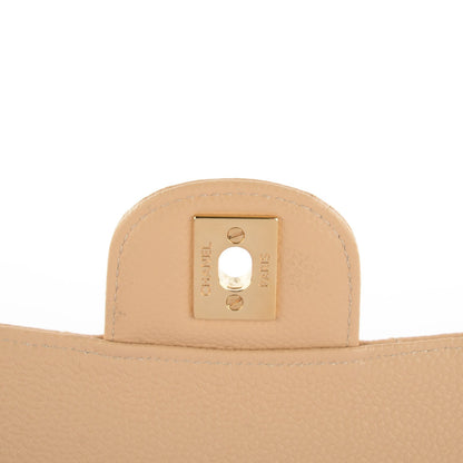 Chanel Caviar Quilted Medium Double Flap Beige Clair 6 of 9