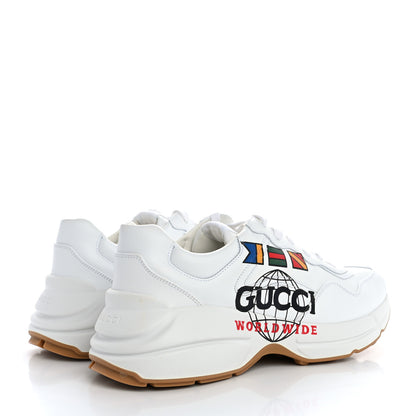 Gucci Apollo Calfskin Worldwide Mens Rhyton Sneakers 9 Great White 5 of 11