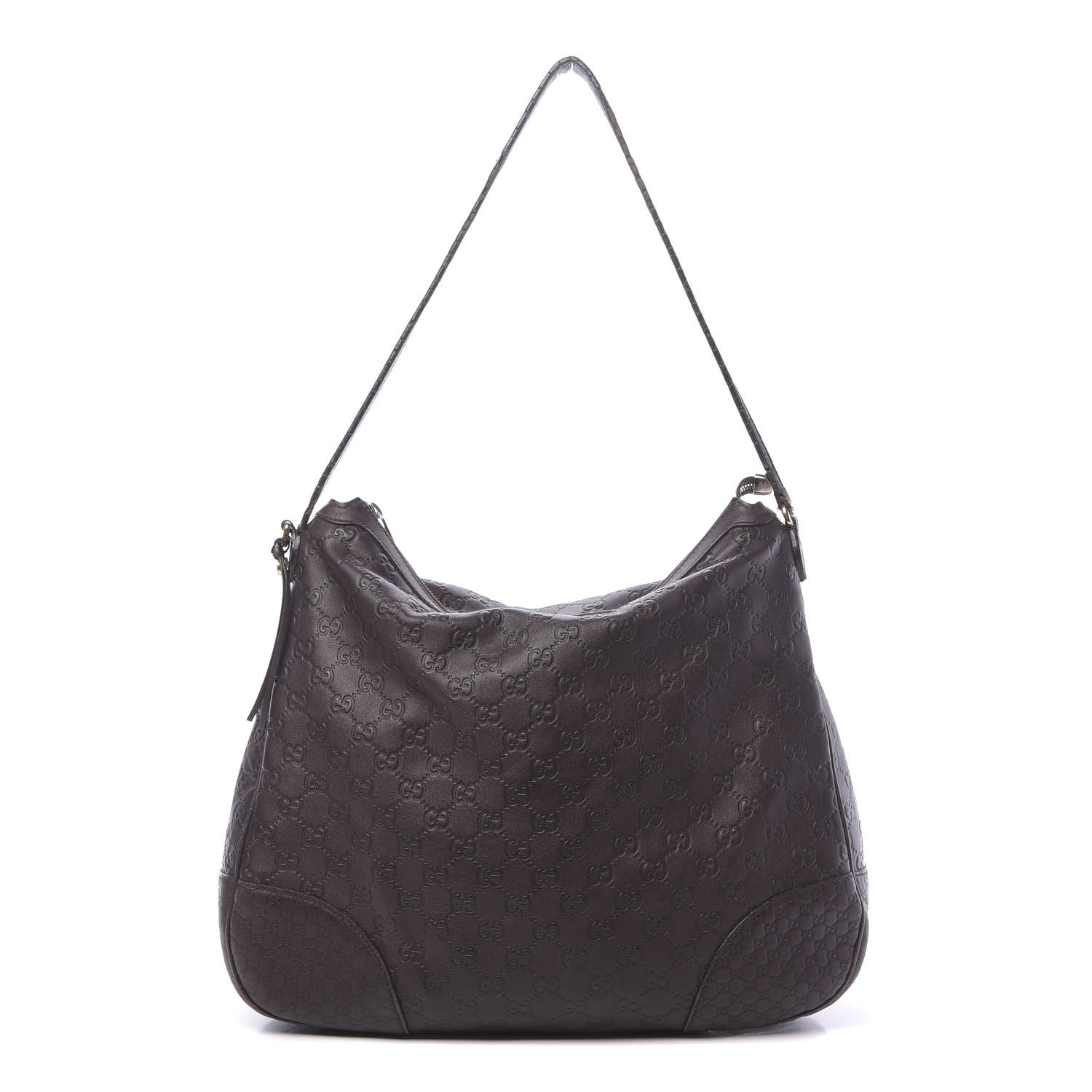 Gucci Guccissima Large Bree Hobo Dark Brown 1 of 16