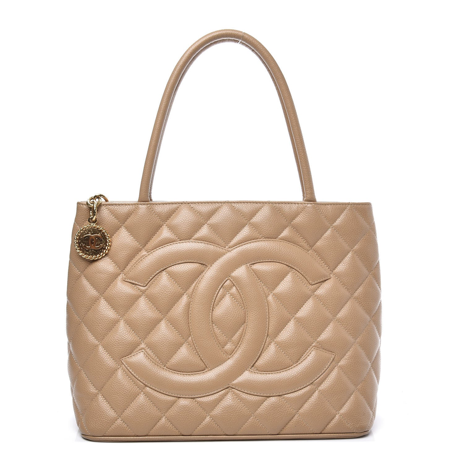 Chanel Caviar Quilted Medallion Tote Beige 1 of 10