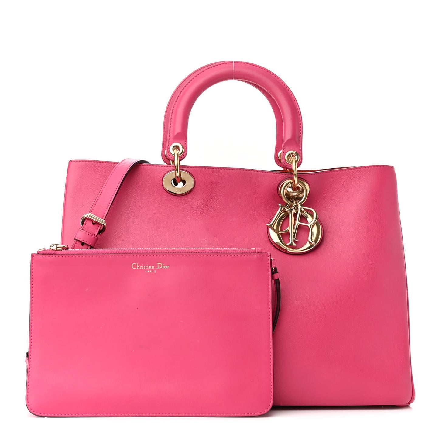 Smooth Calfskin Large Diorissimo Tote Fuchsia
