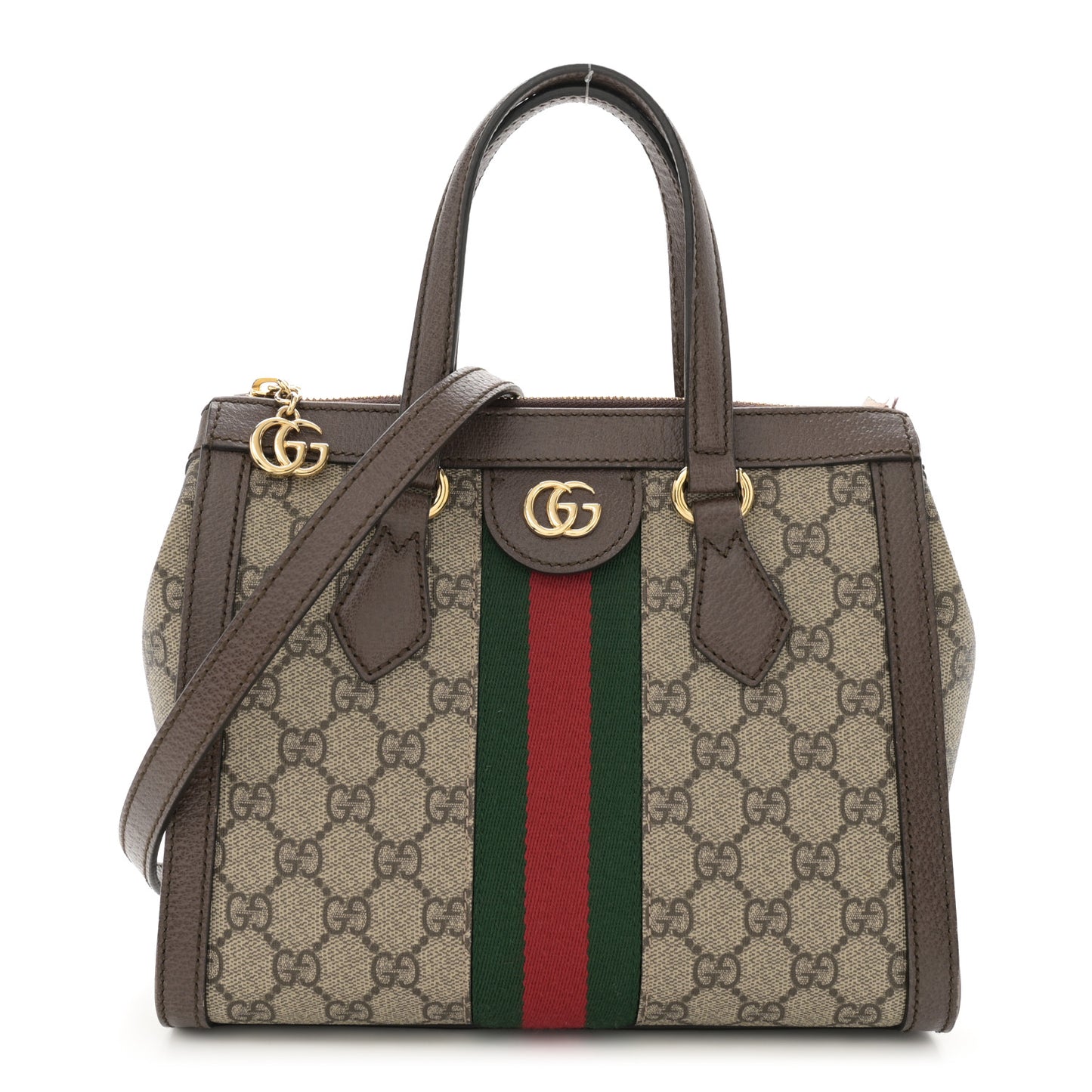 GG Supreme Monogram Small Ophidia Tote Bag Brown