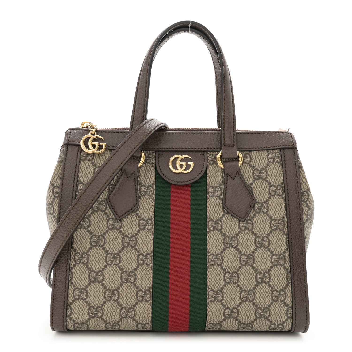 Gucci GG Supreme Monogram Small Ophidia Tote Bag Brown 1 of 13
