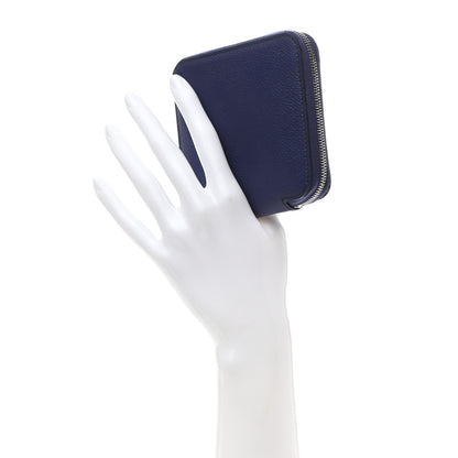 Hermes Epsom Silk'in Compact Wallet Bleu Saphir 2 of 8