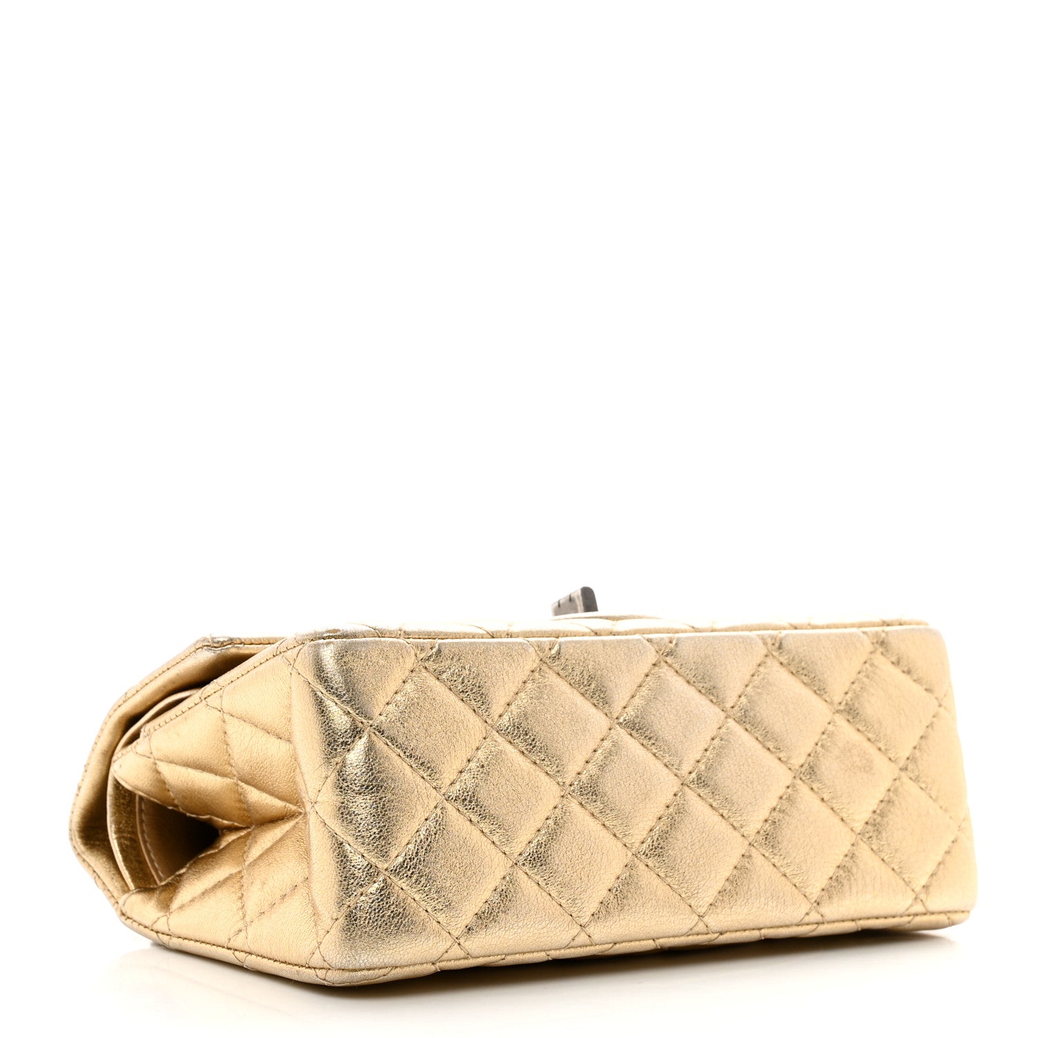 Chanel Metallic Lambskin Quilted 2.55 Reissue 224 Flap Gold 4 of 15