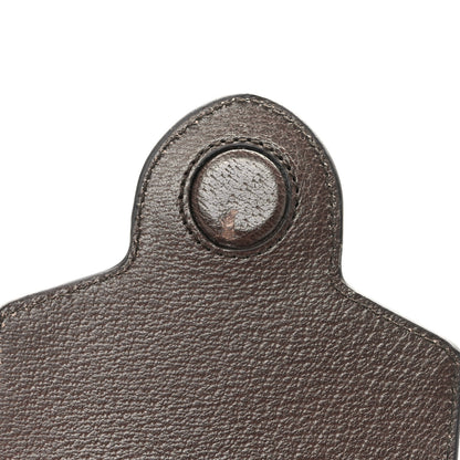 Gucci Monogram Jumbo GG Textured Dollar Calfskin Mini Horsebit 1955 Crossbody Bag Camel Ebony New Acero 14 of 14
