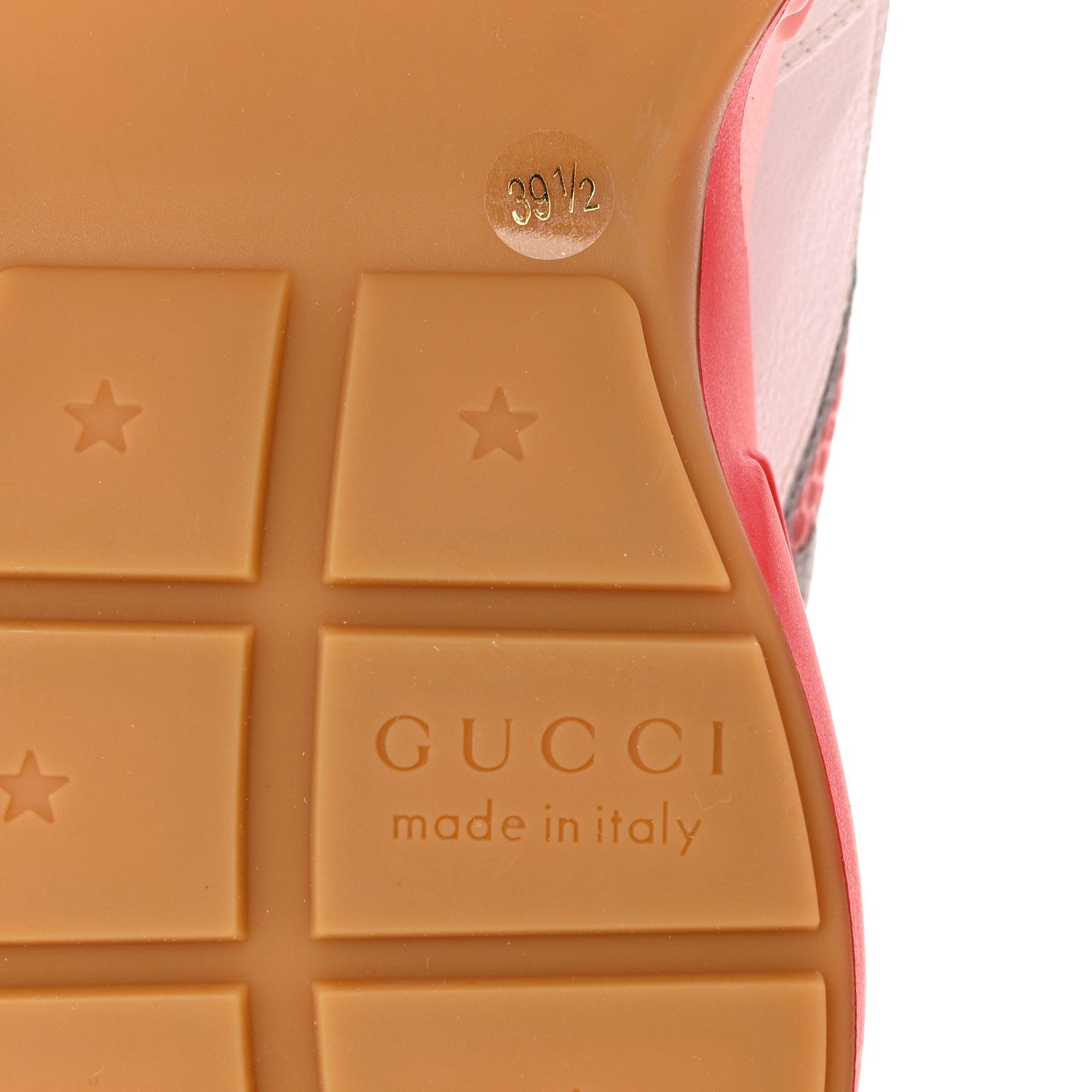 Gucci Lavaredo Eco Fabric Mesh Web Womens Rhyton Reflective Sneakers 39.5 Great White Water Rose Silver 7 of 8