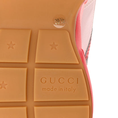 Gucci Lavaredo Eco Fabric Mesh Web Womens Rhyton Reflective Sneakers 39.5 Great White Water Rose Silver 7 of 8
