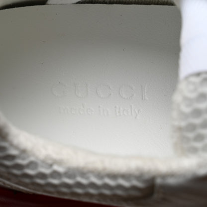 Gucci Lavaredo Eco Fabric Mesh Web Womens Rhyton Reflective Sneakers 35 Great White Green Red Silver 6 of 9
