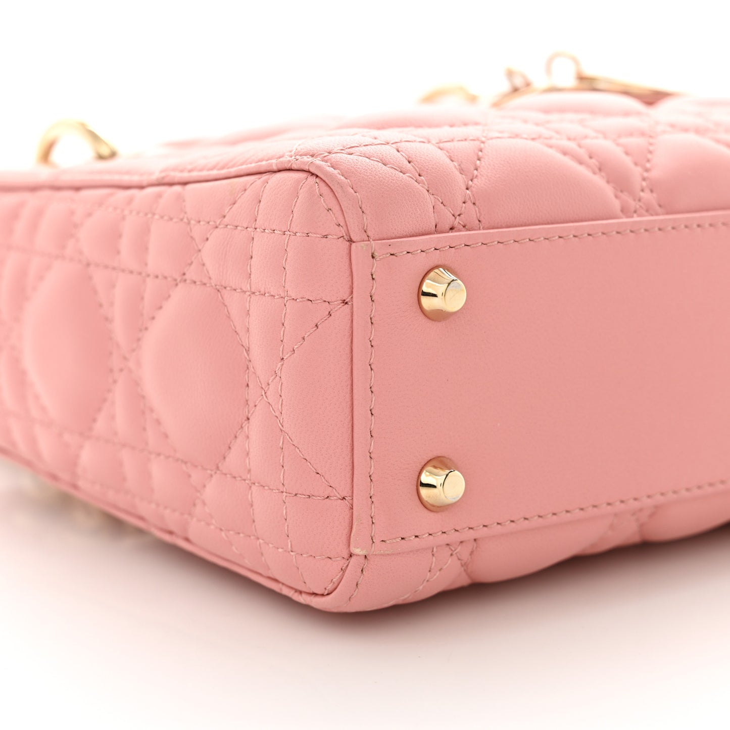 Lambskin Cannage Mini Lady Dior Old Rose