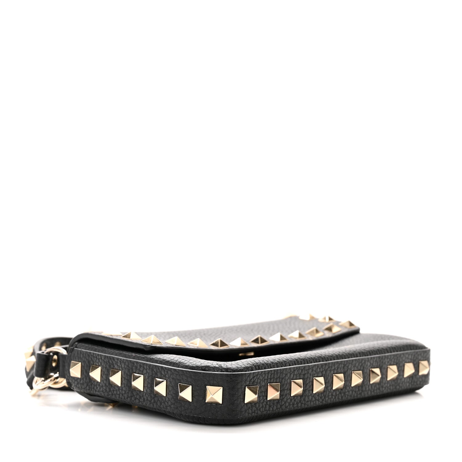 Valentino Garavani Grained Calfskin Rockstud Crossbody Bag Black 4 of 10