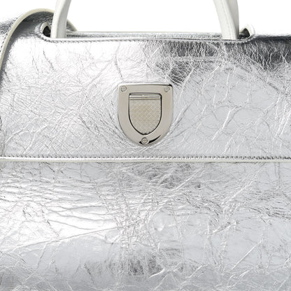 Christian Dior Metallic Calfskin Medium Diorever Flap Silver 10 of 10