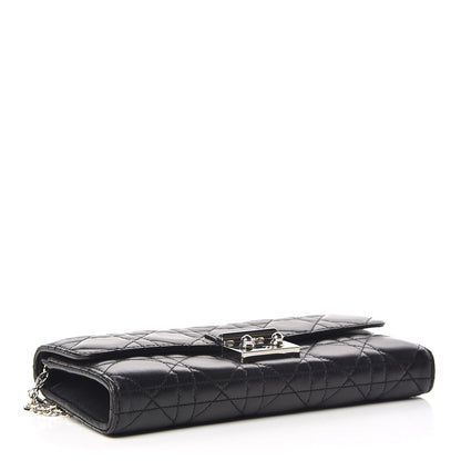 Christian Dior Lambskin Cannage Miss Dior Chain Wallet Black 4 of 12