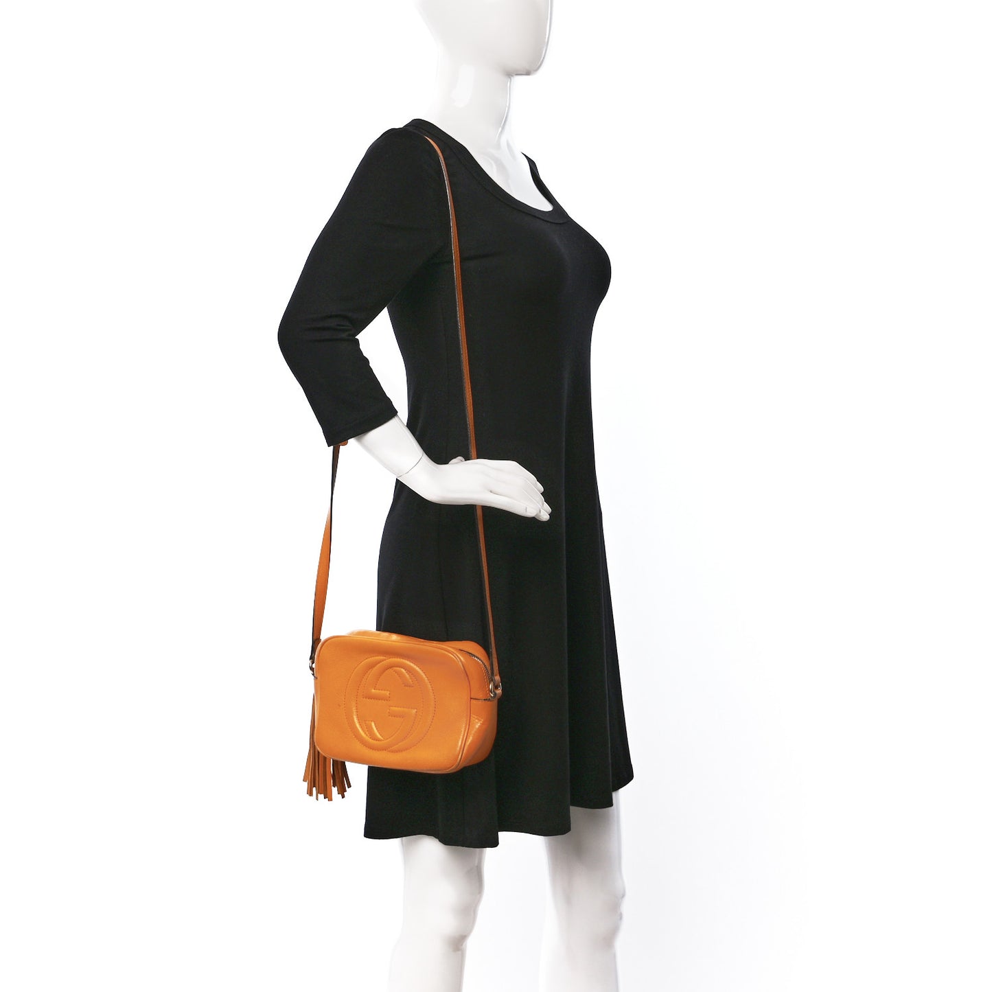 Pebbled Calfskin Small Soho Disco Bag Curcuma