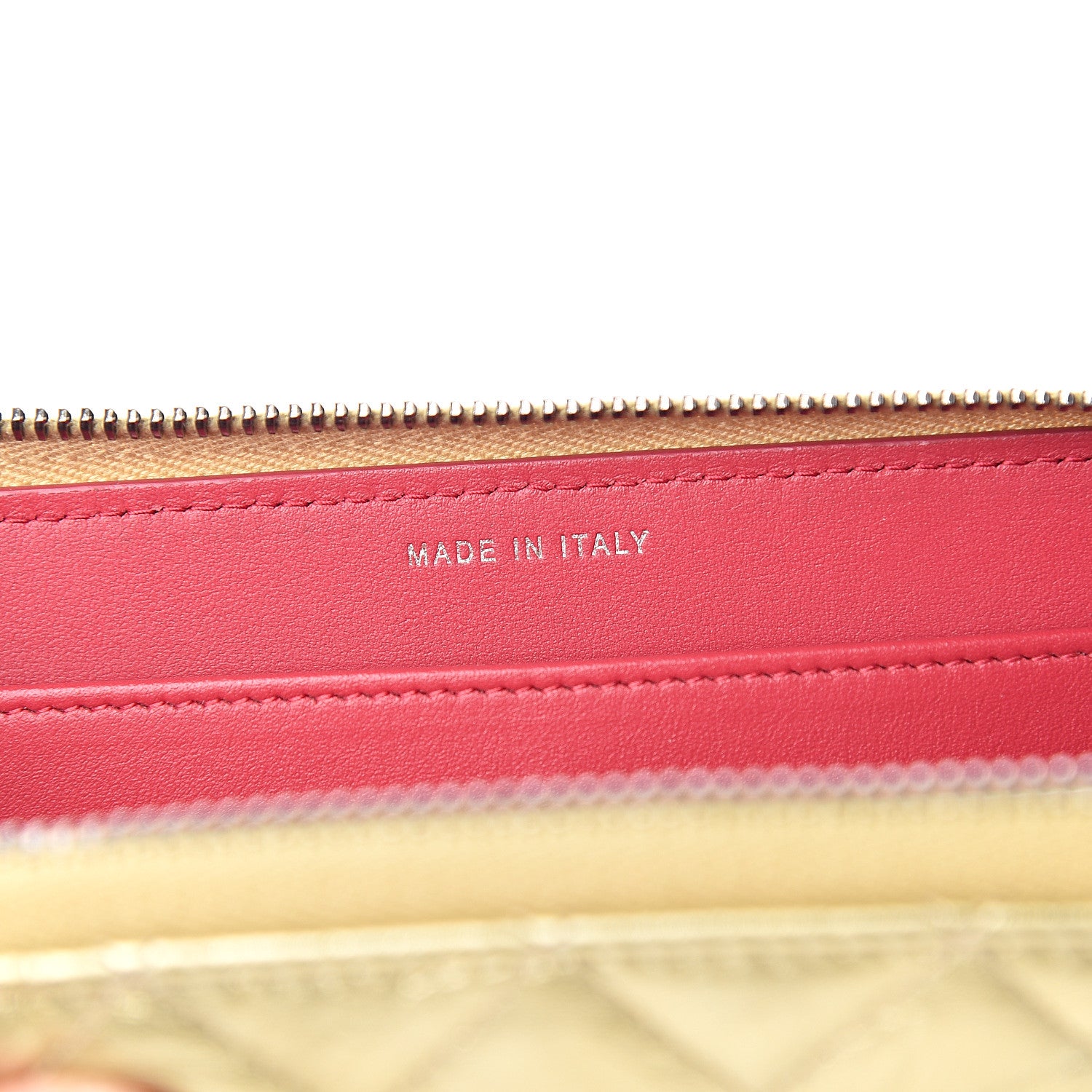 Chanel Metallic Aged Calfskin Quilted Large Gabrielle Zip Around Wallet Gold 6 of 7