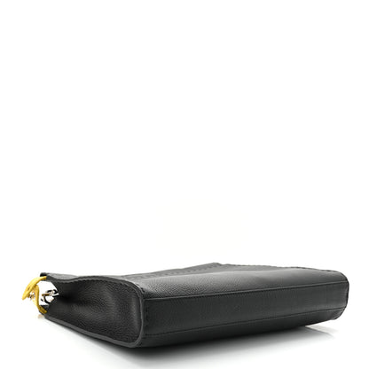 Fendi Cuoio Romano Selleria Crocodile Embossed Calfskin Monster Eyes Large Peekaboo Iconic Fit Satchel Black Sunflower 4 of 11