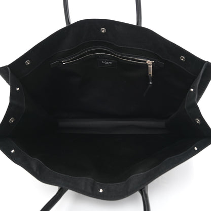 Saint Laurent Raffia Linen Calfskin Rive Gauche Tote Black 5 of 10
