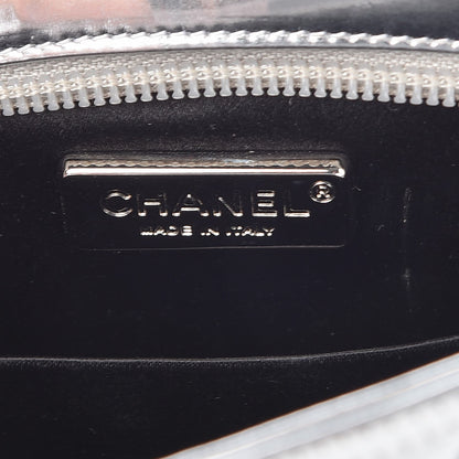 Chanel Patent Midnight Swim Wristlet Clutch Silver 6 of 8