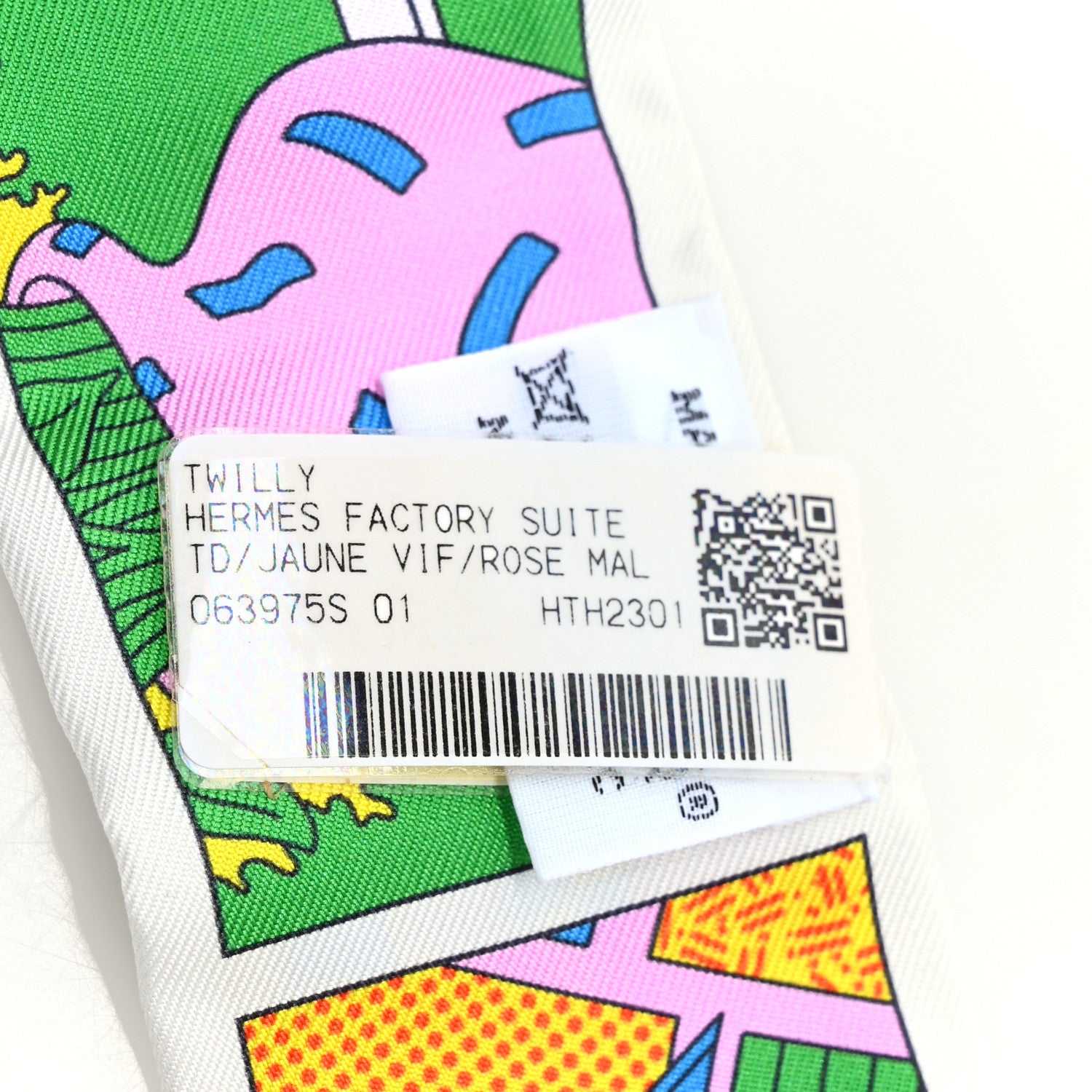 Hermes Silk Factory Suite Twilly Jaune Vif Rose Malabar 2 of 4