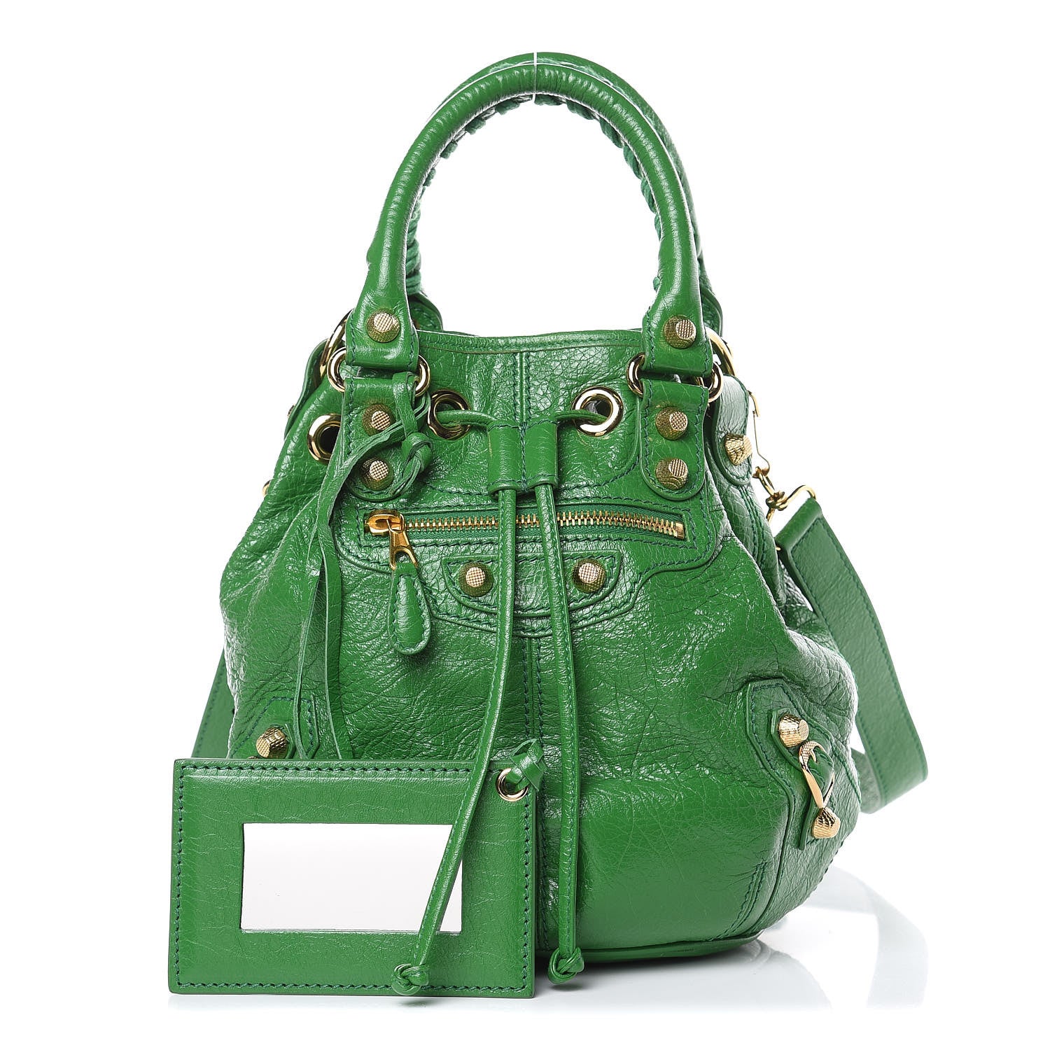 Balenciaga Agneau Giant 12 Gold Hardware Mini Pompon Vert Trefle 1 of 11