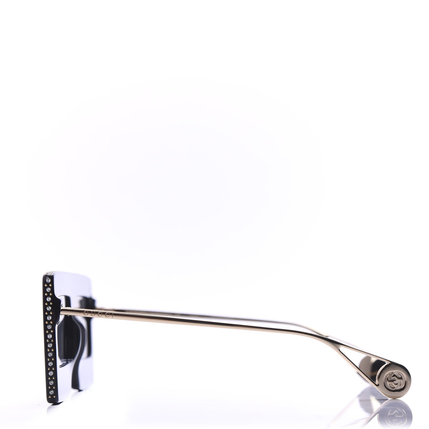 Gucci Acetate Crystal Mask-Frame Sunglasses GG0431S Black 2 of 8
