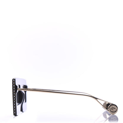 Gucci Acetate Crystal Mask-Frame Sunglasses GG0431S Black 2 of 8