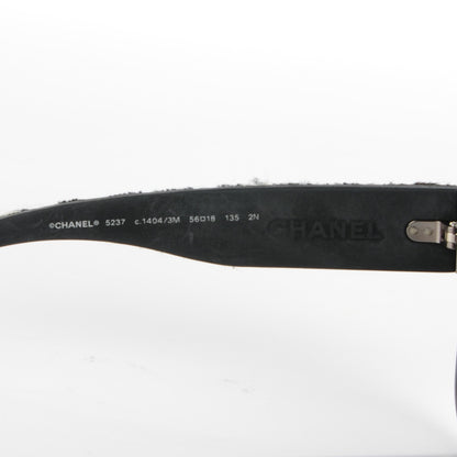 Chanel Tweed Boy CC Sunglasses 5237 Green Black 5 of 7