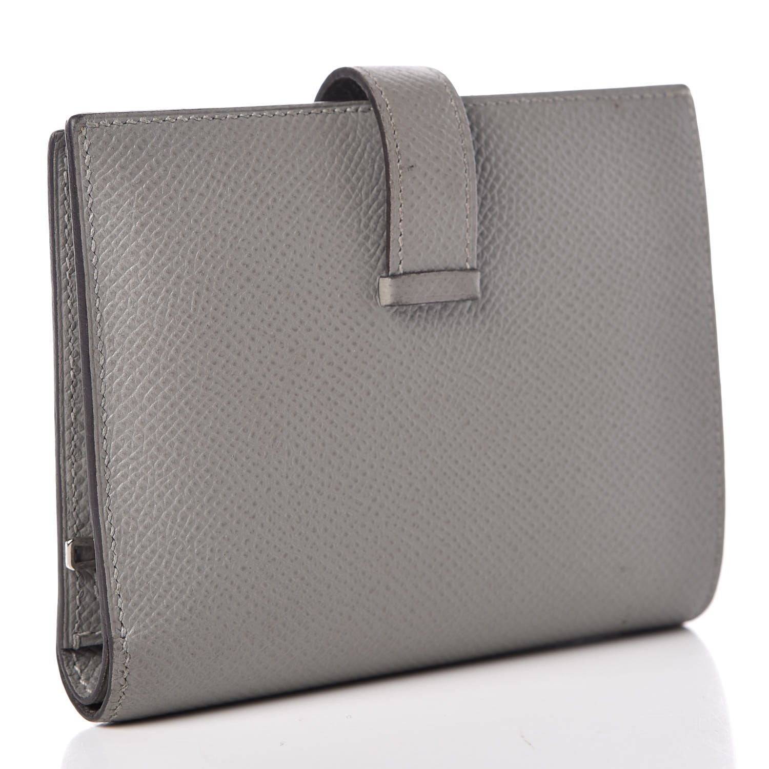Hermes Epsom Bearn Compact Wallet Gris Mouette 3 of 8