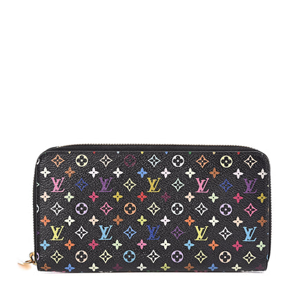 Louis Vuitton Monogram Multicolor Zippy Wallet Black Grenade 1 of 7