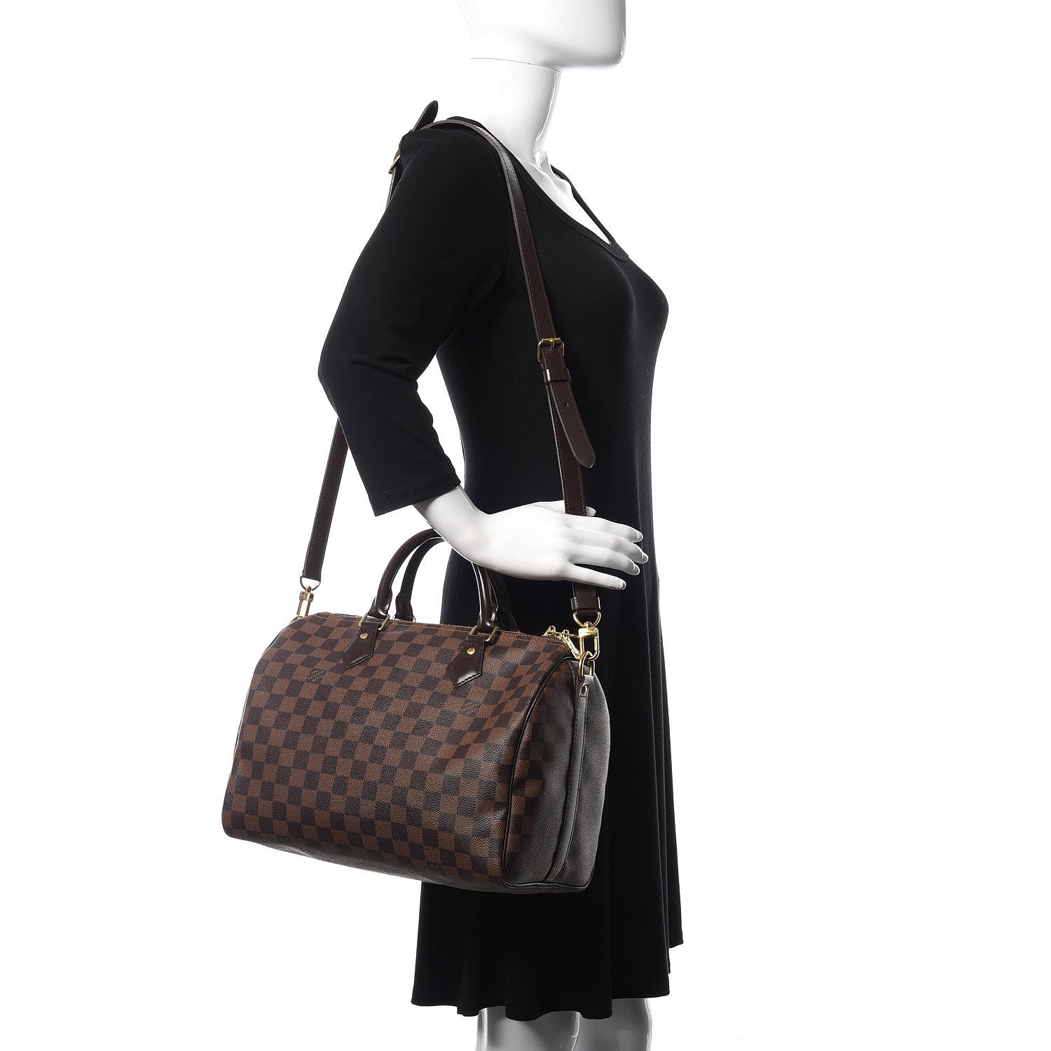 Louis Vuitton Damier Ebene Speedy Bandouliere 30 2 of 16