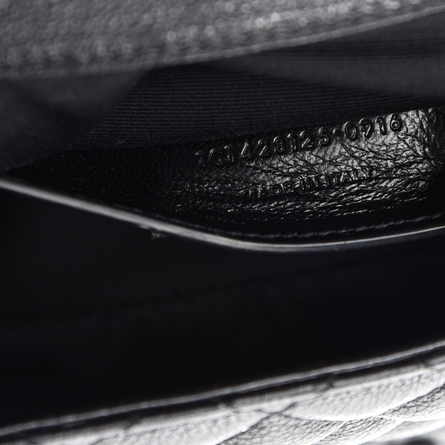 Saint Laurent Grained Calfskin Tri-Quilt Monogram Medium College Bag Black 10 of 11