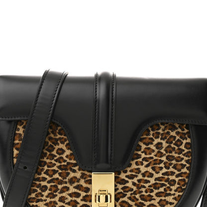 Celine Pony Hair Calfskin Leopard Print Besace 16 Black Naturals 8 of 10