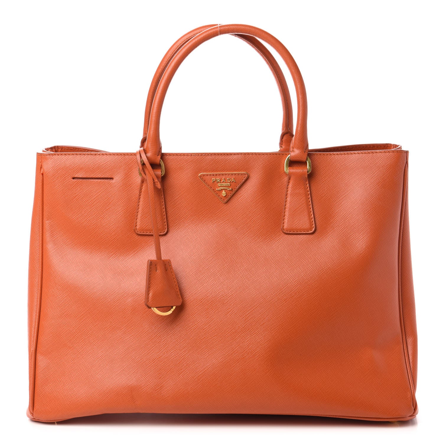 Prada Saffiano Lux Large Tote Papaya 1 of 10