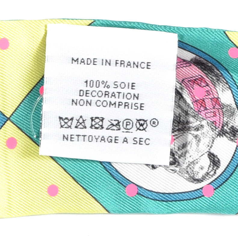 Silk Colliers Et Chiens Twilly Menthol Jaune Rose