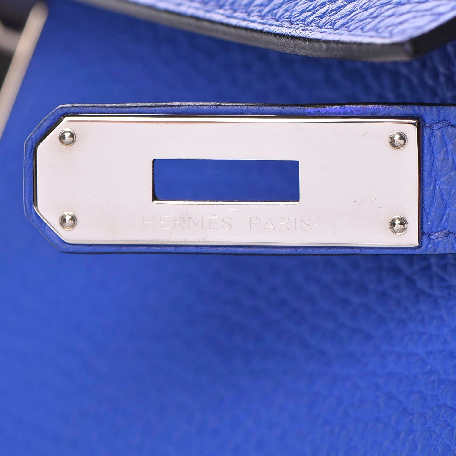Hermes Taurillon Clemence Kelly Retourne 32 Bleu Electrique 19 of 42