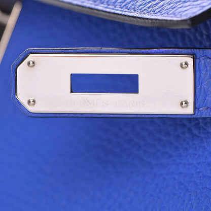 Hermes Taurillon Clemence Kelly Retourne 32 Bleu Electrique 19 of 42