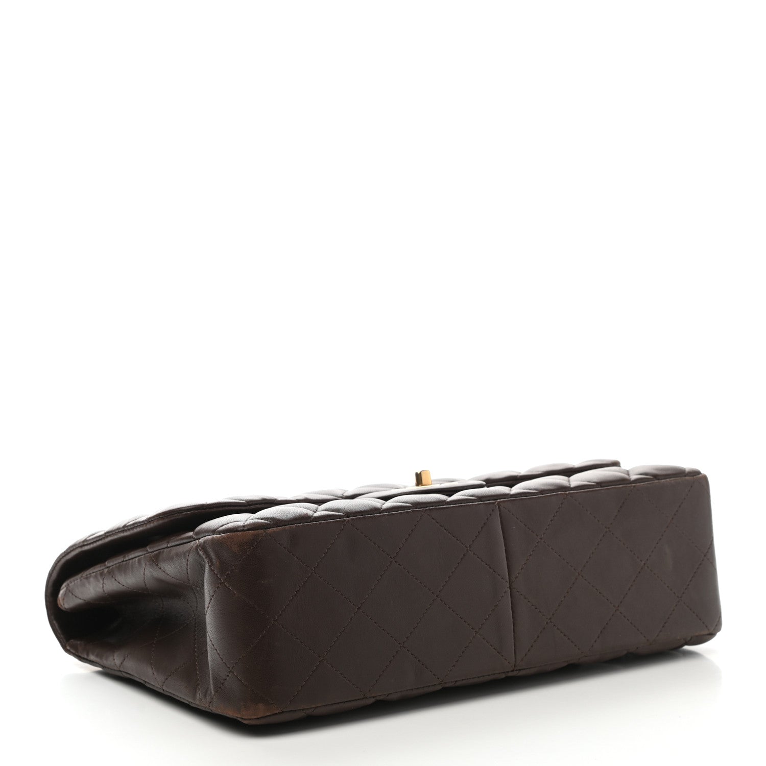 Chanel Lambskin Quilted Jumbo Single Flap Dark Brown 4 of 15