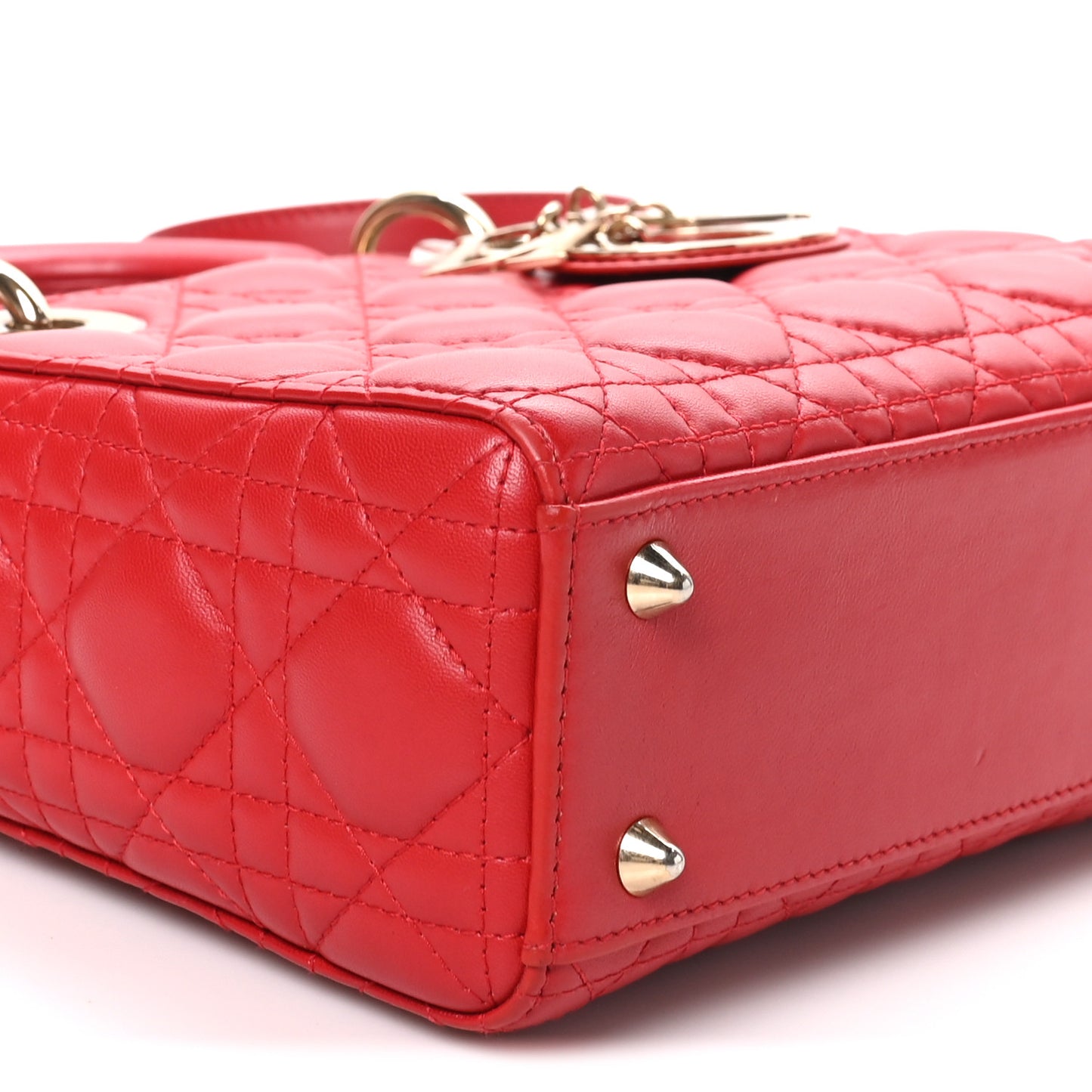 Lambskin Cannage Small My ABCDior Lady Dior Red