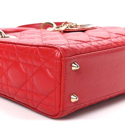 Christian Dior Lambskin Cannage Small My ABCDior Lady Dior Red 8 of 9