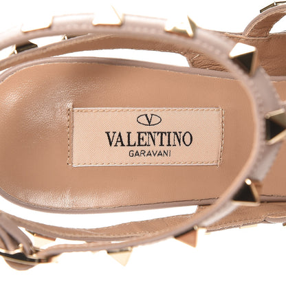 Valentino Garavani Patent Nappa Rockstud Ankle Strap 100mm Pumps 38 Poudre 6 of 9
