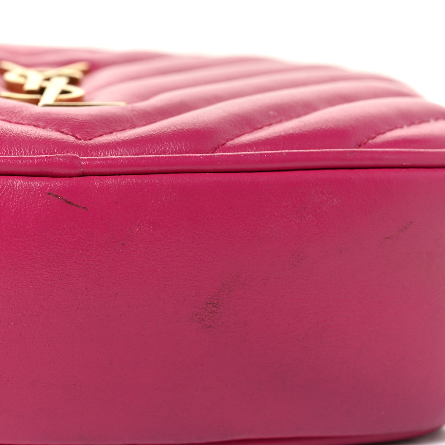 Saint Laurent Calfskin Matelasse Monogram Lou Belt Bag Bright Pink 14 of 24