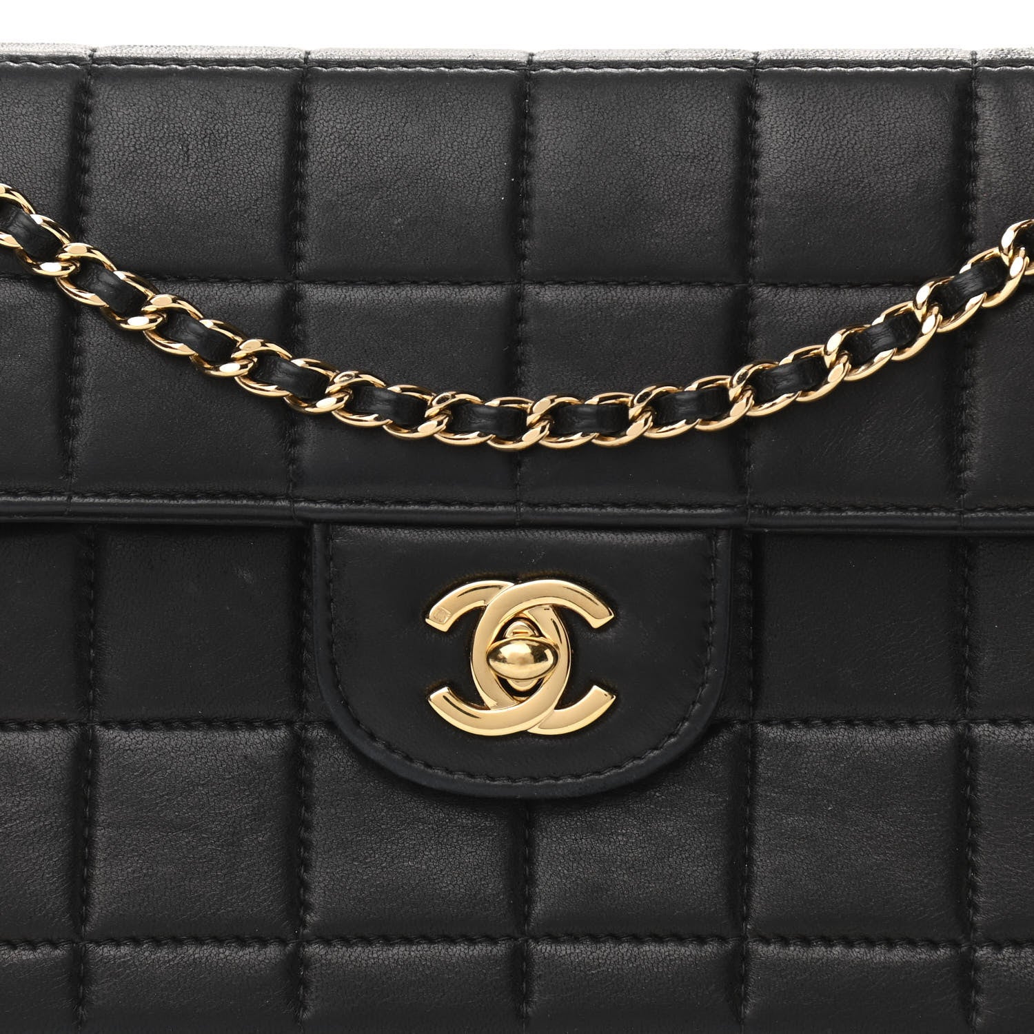 Chanel Lambskin East West Chocolate Bar Flap Black 9 of 14