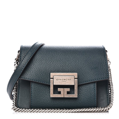 Givenchy Goatskin Suede Mini GV3 Shoulder Bag Fir Green 1 of 6