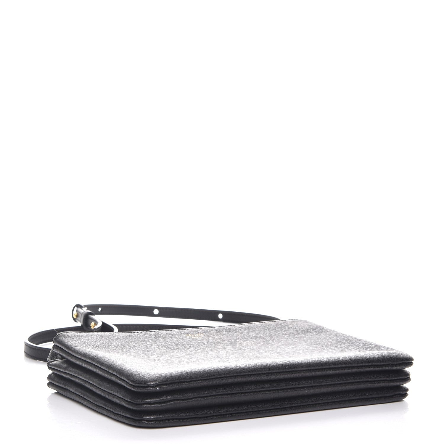Celine Lambskin Small Trio Crossbody Bag Black 4 of 10