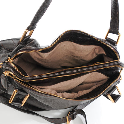 Chloe Calfskin Cary Zipped Shoulder Bag Anthracite 5 of 7