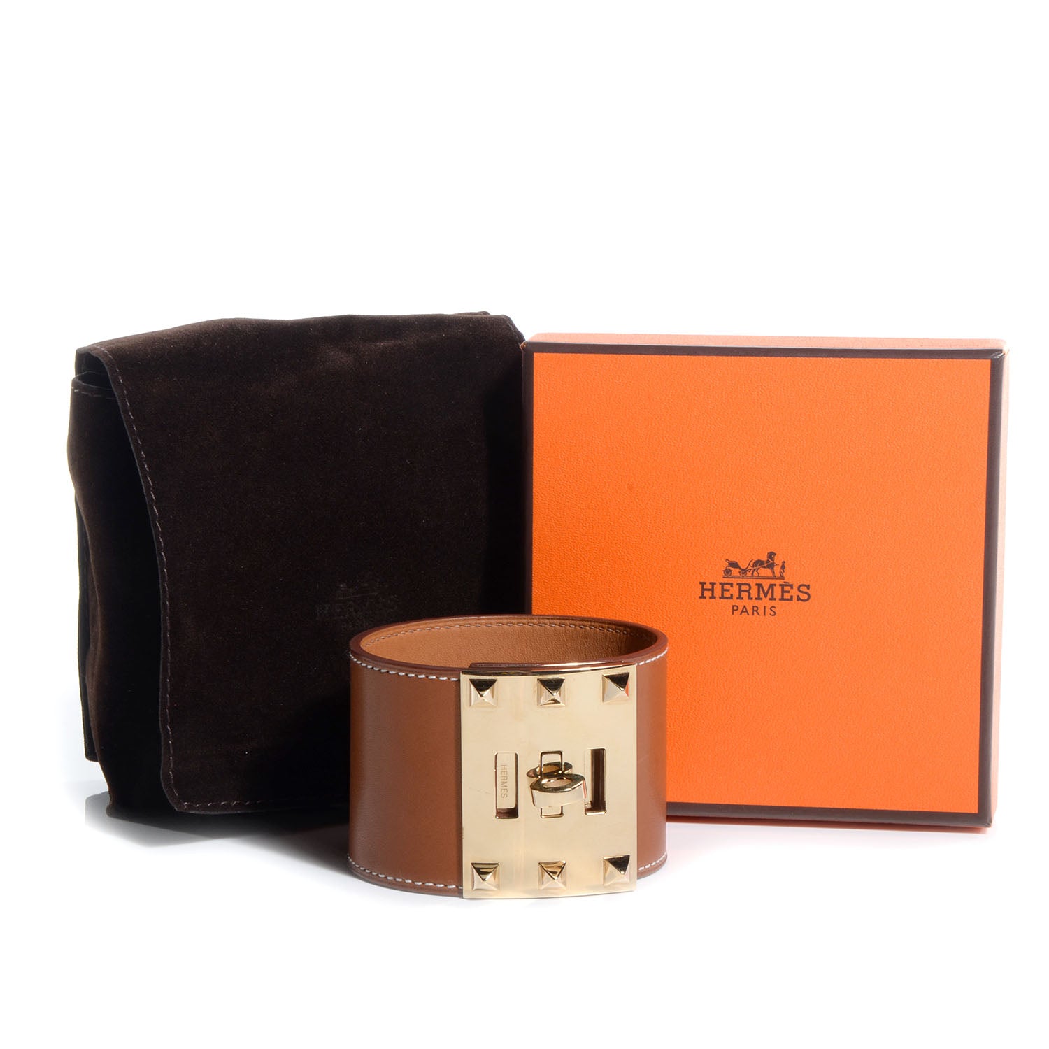 Hermes Natural Barenia Extreme Kelly Bracelet Large 8 of 8