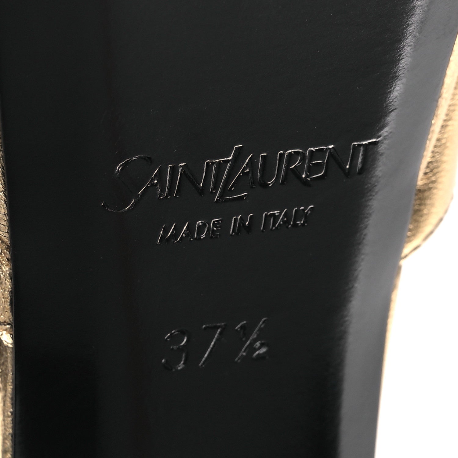 Saint Laurent Metallic Debbie Platform Sandal 37.5 Gold 8 of 14