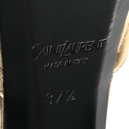 Saint Laurent Metallic Debbie Platform Sandal 37.5 Gold 8 of 14