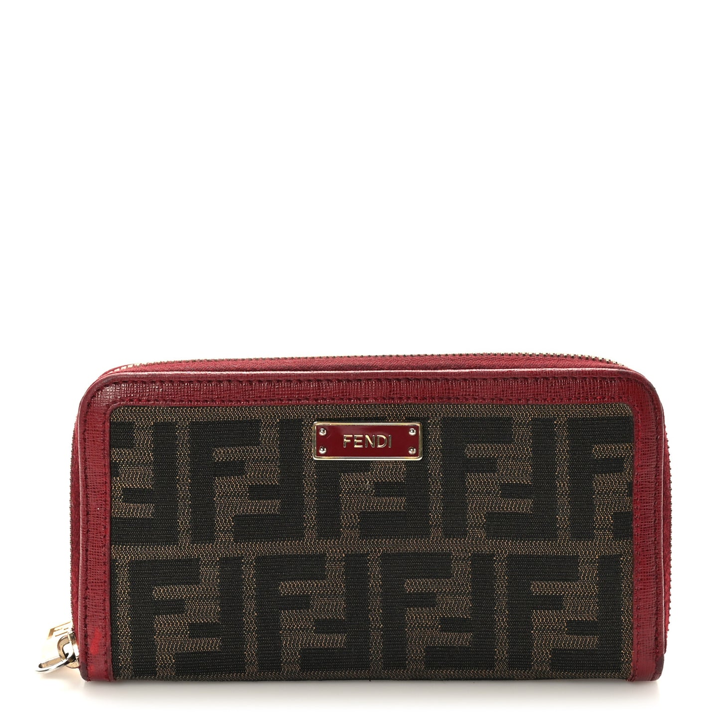 Zucca Zip Around Wallet Red